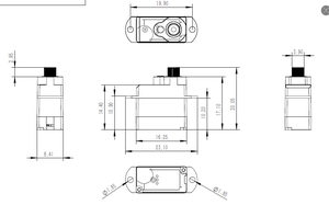 Micro servo-moteur S002 2,5g à engrenages en plastique sans noyau 3,6-4,8V pour modèles d'avions et d'hélicoptères RC - Product Image 3