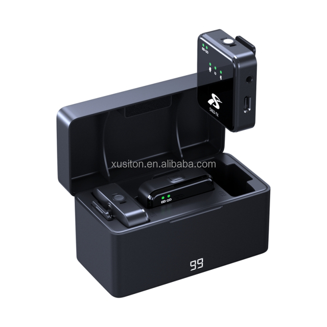 Lavalier Microphone Wireless SX63 with Charging Box Gaming Vlog Broadcast Speech Studio Condenser Gaming Microphone