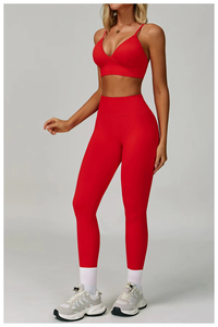 Ensembles de <span class=keywords><strong>yoga</strong></span> personnalisés avec logo, ensembles de fitness sans couture pour femmes, ensemble soutien-gorge à manches longues réversible, vêtements de sport grande taille - Product Image 4