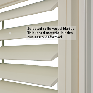 Moderna finestra decorativa per interni nuova piantagione <span class=keywords><strong>in</strong></span> <span class=keywords><strong>legno</strong></span> <span class=keywords><strong>con</strong></span> asta di inclinazione nascosta <span class=keywords><strong>in</strong></span> alluminio persiane a livello orizzontale - Product Image 3