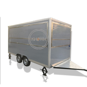 Carrito de Comida Ambulante de 4m para Exteriores, <span class=keywords><strong>Remolque</strong></span> para Venta de Café, Quiosco Callejero de Doble Eje, Carritos de Hot Dogs y Barbacoa en Venta - Product Image 2