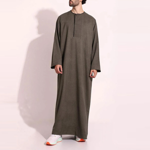 Túnica Tradicional Bordada de Alta Calidad para Hombre, Diseño Personalizado, Ropa Islámica Informal de Poliéster, Larga hasta el Suelo, Manga Larga - Product Image 1