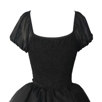 BC032009 Baili Puff Robe de tutu de ballet à manches courtes, jupe en tulle irrégulière, costume de danse contemporaine pour femmes