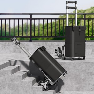 Katlanabilir Alüminyum Alaşımlı El Arabası Ağır Yük Taşıma Arabası Portatif Teleskopik Saplı Bagaj Seyahat Arabası - Product Image 3