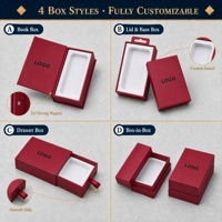 Boîte de rangement de luxe personnalisée en carton rigide avec logo, impression UV sélective premium et crochet, pour accessoires d'écouteurs