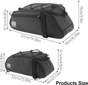 Bolsa Trasera Multifuncional Impermeable para Bicicleta, Alforjas para Bicicleta de Montaña y Aire Libre - Product Image 3