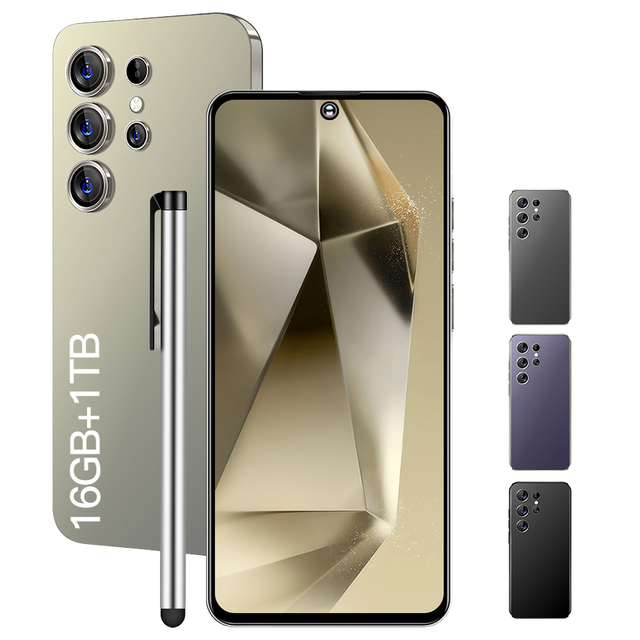 2025 Factory Direct S26 Ultra DualSIM 5G Smartphone 108MP High Res 7.3 Inch Display 16GB+1TB Memory LTE Cellular English