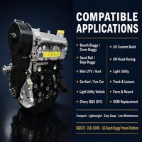 Nouveau Moteur Complet à Essence Haute Performance 100% Testé à Chaud 0.8L 3 Cylindres 38kW SQR372 pour Modification de Buggy de Plage Chery US