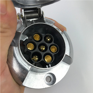 European Style Trailer 7 <b>Pin</b> Plug 12V Zinc Alloy Metal Connector Adapter For Truck Use - Product Image 4