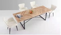 Table d'appoint carrée de style européen populaire 2026, table basse rectangulaire moderne de luxe en bois