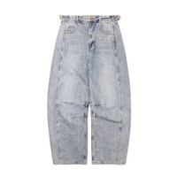 Jeans pour hommes de style streetwear américain, jeans baggy Y2K pour hommes, jeans vintage lavés, pantalons en denim streetwear