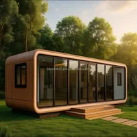 Langlebige Luxus-Fertighäuser Camping-Urlaubshäuschen Kleines Fertighaus für Glamping Tiny Home Bungalows Portail