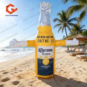 Modèle publicitaire gonflable en forme de bouteille d'air, Danseur d'air gonflable à main levée, Tube publicitaire gonflable pour accueillir les clients - Product Image 2