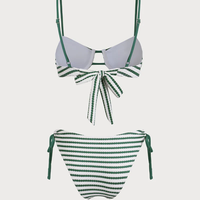 Traje de Baño Ecológico Personalizado de Alta Calidad, Bikini para Niñas, Traje de Baño Moderno para Mujer, Traje de Baño con Rayas Verdes