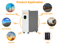 Batterie lithium 200Ah 15kW empilable pour stockage d'énergie domestique hybride, utilisée dans les systèmes solaires, technologie LiFePO4 51.2V