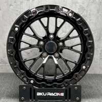 Velg Tempa Bku 5x120.65 untuk Chevrolet Corvette C7 C8 Z06 E-Ray Stingray 17 18 19 Inch, Pelek Hitam Alloy Beadlock Drag Wheels