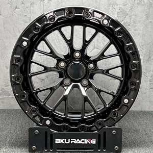 Jantes forgées Bku 5x120.65 pour <span class=keywords><strong>Chevrolet</strong></span> <span class=keywords><strong>Corvette</strong></span> C7 C8 Z06 E-Ray Stingray 17 18 19 pouces, jantes en alliage noir Beadlock Drag Wheels - Product Image 3