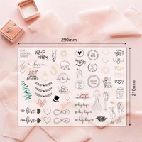 Autocollant personnalisé pour planificateur de bisous autocollant pour scrapbooking sur le thème du mariage feuilles d'autocollants décoratifs pour scrapbooking artisanal