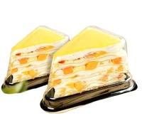 Blister en plastique jetable de qualité alimentaire transparent Pet Triangle Blister Emballage Gâteau Boîte/conteneur
