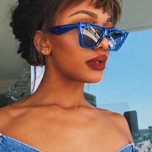 NWOGLSS 113003 New Fashion PC Cat Eye UV400 <strong>Women</strong> <strong>Sunglasses</strong> in Red <strong>Blue</strong> Gray - Product Image 1