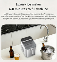 Machine à glaçons électrique portable RONCHI - Acier inoxydable, capacité de 12 kg/24h, écran tactile, pour la maison, la voiture et l'extérieur