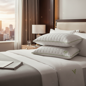Oreiller Varol moderne 50x70cm en tissu de bambou et mousse à mémoire de forme, style cale pour un sommeil sain, avec logo personnalisé pour les hôtels - Product Image 3
