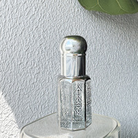 Flacon de parfum octogonal de 3 ml, 6 ml, 12 ml avec revêtement laser, flacon d'huile essentielle en verre cristal de luxe, atomiseur portable rechargeable pour les voyages