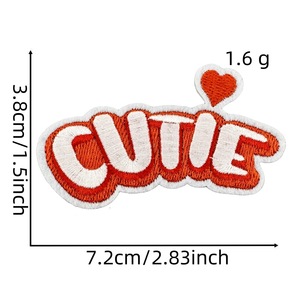 Fer sur broderie mots anglais colorés <span class=keywords><strong>Nice</strong></span> Yes Oops Patch pour enfants vêtements chapeau décoration cadeau - Product Image 6