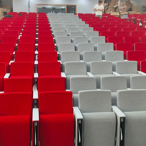 เก้าอี้แถวเรียงแบบปรับแต่งได้สำหรับห้องประชุมมหาวิทยาลัย โรงเรียน ห้องประชุมสำนักงานที่บ้าน พร้อมโต๊ะเขียนหนังสือ  ทำจากผ้าทันสมัย - Product Image 5