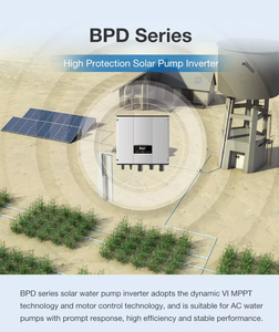 ปั๊มน้ำพลังงานแสงอาทิตย์รุ่น BPD ซีรีส์ 0.75kw 1.5kw 2.2kw 4kw 5.5kw IP65 ปั๊มน้ำกันน้ำระบบปรับความถี่ได้ รุ่น BPD0K7TN/ BPD1K5TN/ BPD2K - Product Image 6
