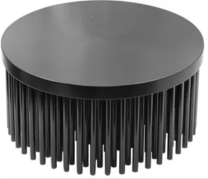大型定制气缸压铸铝壳散热器100x100x40铝散热器120x120x20冷却器黑色150毫米散热器