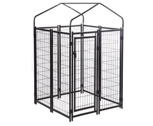 Groot 48 \ "L X 48 \" W X 72 \ "H Buiten Hondenkennel Ademende Gelaste Draadafsluiting Ijzeren Stalen Gaasmaterialen Dierenhuis - Product Image 1