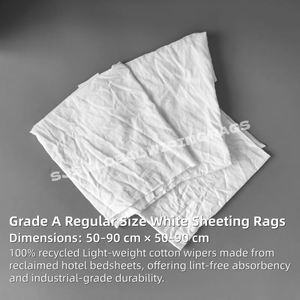 Mild Oil Stains <b>Wiping</b> Cotton 100% Cotton White Sheeting Cotton Cleaning Rags Trapos De Algodon for Cleaning - Product Image 2