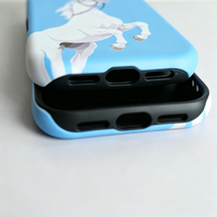 Étui de téléphone portable personnalisé de haute qualité, impression personnalisée, coque rigide en TPU+PC brillant, couverture intégrale, luxe, étanche, antichoc, magnétique