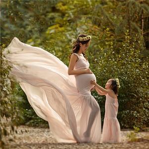 Robe de mariée de maternité ajustée sirène Sweetheart, tenues maman et moi, robe de <span class=keywords><strong>grossesse</strong></span> maxi pour séance photo, robes de baby shower - Product Image 1