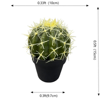 Plante de cactus artificielle en plastique pour la décoration de jardin, intérieur, extérieur, maison ou aménagement paysager, plante du désert en pot artificielle