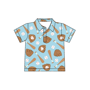 Camiseta Polo de Manga Corta para Niños, Diseño de Mascota Universitaria de Béisbol y Golf, Ropa de Verano para Hermanos, RTS Boutique - Product Image 3