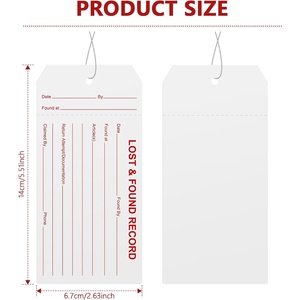 Étiquettes personnalisées en gros pour objets perdus <span class=keywords><strong>et</strong></span> retrouvés, en papier Manila, numérotation consécutive, pour chaînes hôtelières <span class=keywords><strong>et</strong></span> lieux événementiels - Product Image 2