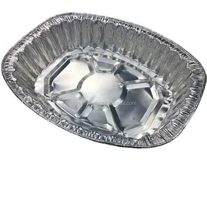 Disposable Oval Shape Turkey Roasting Aluminum Foil Tray