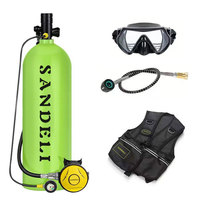 Équipement de plongée sous-marine, bouteille d'oxygène, bouteille en aluminium pour la plongée avec tuba, respiration, 4L, ensemble de réservoirs d'air pour la plongée sous-marine