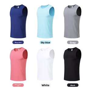 Lijialan Débardeur de sport pour homme, séchage rapide, respirant, sans manches, pour la course en extérieur, le basketball et l'entraînement, coupe ample - Product Image 4