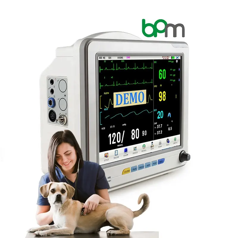 Monitor dokter hewan portabel tanda Vital hewan peliharaan Multi-parameter klinik rumah sakit BPM-1213V