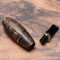 Pipe à tabac en bois naturel, torpille, portable, finition laquée, classique, accessoires pour fumer en une seule bouffée