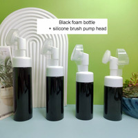 Bouteille vide en plastique PET+PP avec pompe pulvérisatrice en mousse, blanche/noire mate, 100ml/120ml/150ml/200ml, pour lavage du visage ou lavage de voiture