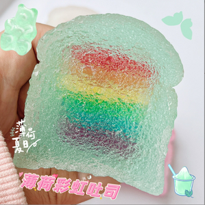 Muymuz Toast TPR Cat's Paw <b>Squeeze</b> Toys for Kids-Anxiety Relief Stress <b>Ball</b> Multi-color 7.5x7.5x2.3cm Model SL009 - Product Image 3