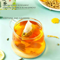 Boisson Rafraîchissante Estivale Quotidienne pour le Bien-être au Bureau – Infusion de Fleurs et Fruits, Thé Herbal Rafraîchissant, Sachet de Thé Individuel Portable