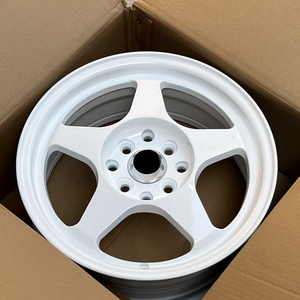 流压成型 15 <span class=keywords><strong>16</strong></span> 英寸赛车 4x100 4x114.3 灰色铝合金轮毂 Jdm 汽车轮毂适用于本田思域飞度 Swift 马自达 Spoon S388 - Product Image 3