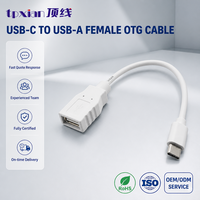 Kabel Adaptor OTG USB Putih Tipe A Female ke Tipe C Male untuk Smartphone, Tablet PC, U-disk, Mouse, Keyboard, dan Kabel Harness