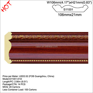 Bán buôn nội thất khách sạn dự án phong cách Châu Âu Polyurethane bọt Trần cornice vương miện đúc PVC phẳng cornice đúc - Product Image 4