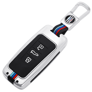 Étui de protection pour clé de voiture en alliage de zinc et gel de silice pour Volkswagen <span class=keywords><strong>2022</strong></span> TOUAREG, porte-clés VW, accessoires de sac - Product Image 1